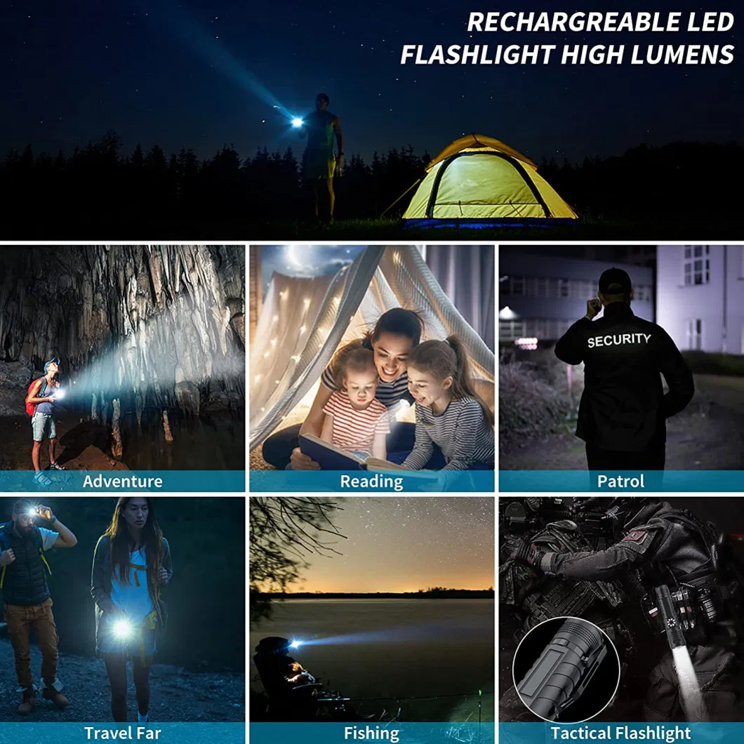 Glodmore2 High Power Waterproof COB Flashlight USB Rechargeable Head Flashlight Portable10000 Lumen T6 Flashlight Brightest LED