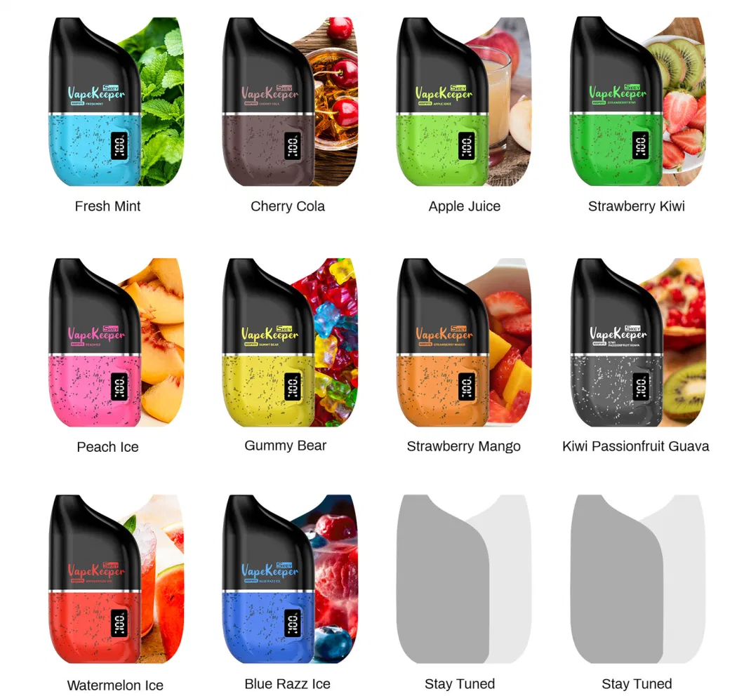 New Arrival Skey Vapekeeper 8000 Puffs Smart Screen Device Indicator E Liquid Battery Capacity 18ml Mesh Coil Wholesale Factory Price Disposable Vape